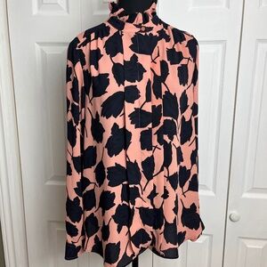 Ann Taylor Print Blouse Size M